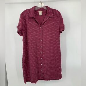 Levi’s | Burgundy Polka Dot Shirt dress | XL